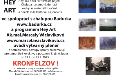 Nově!!! Plenér - Land Art na Kronfelzově s ubytováním, polopenzí a skvělými zážitky!